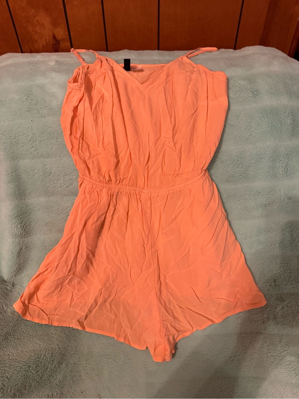 Ladies Orange Sleeveless Romper H & M Divided Size Medium B2
